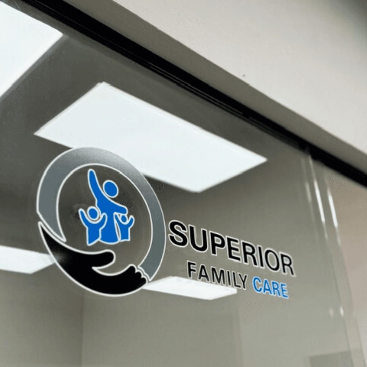 Superior Family Care clinic welcome window
